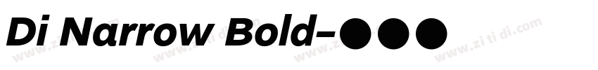 Di Narrow Bold字体转换